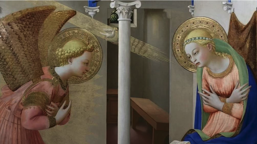 The Annunciation by Fra Angelico in Prado AM